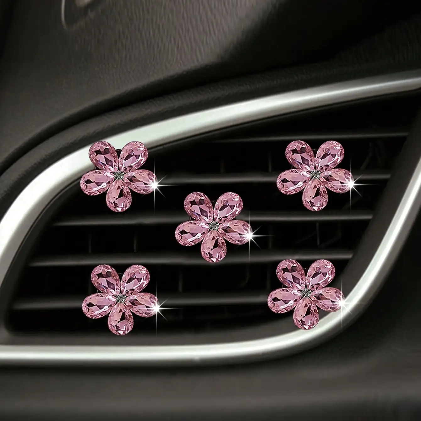 Car Accessories Evil Eye - 5 adet Bling Kristal Çiçek Araba
