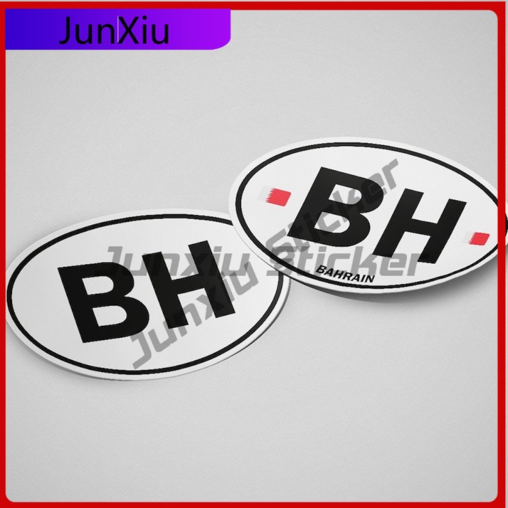 Car Accessories Bahrain - Bahreyn Bayrağı Etiket Oval şekilli Beyaz