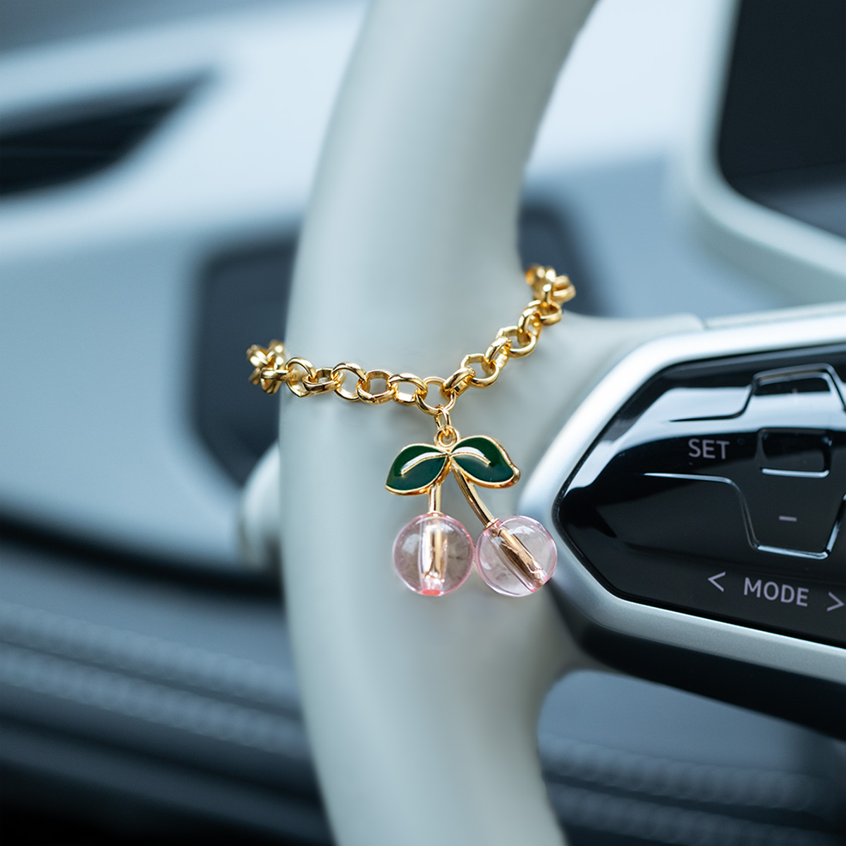 Car Accessories Evil Eye - Hafif Lüks Şeffaf Kiraz Araba Direksiyonu