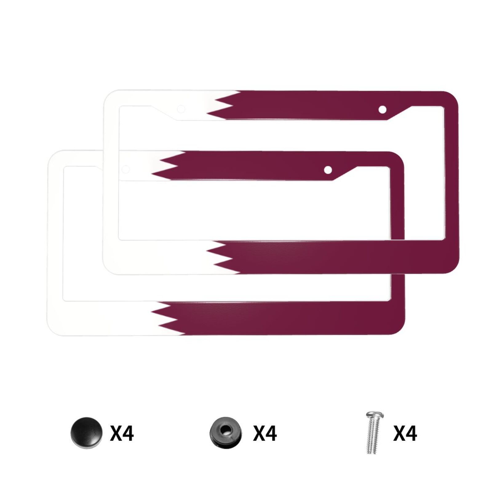 Katar Bayrağı Desenli Plaka Tu - Qatar Car Accessories incelemesi ve fiyatı