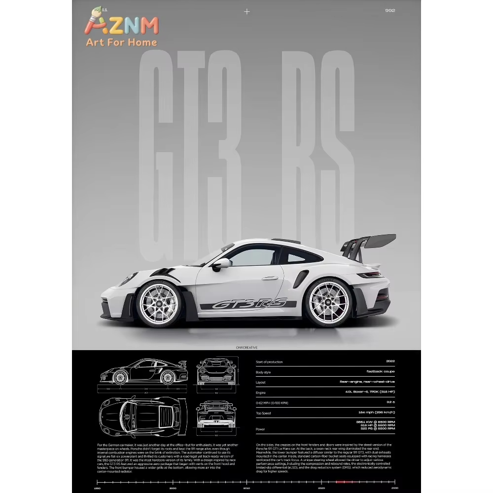 1 adet Minimalist 911 GT3-RS 7 - Car Accessories Inside incelemesi ve fiyatı