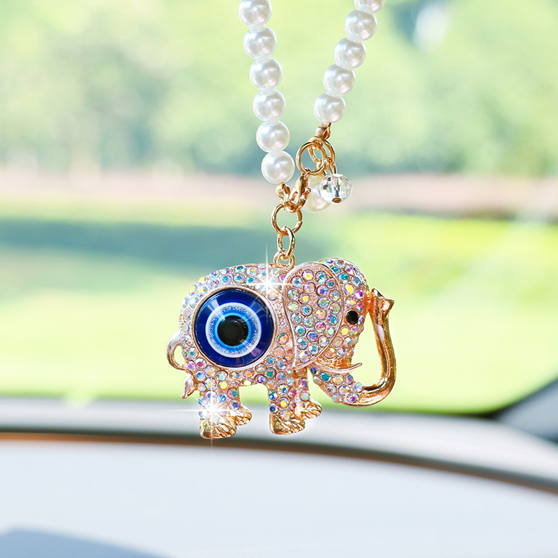 Yaratıcı Rhinestone Fil Araba  - Car Accessories Evil Eye incelemesi ve fiyatı